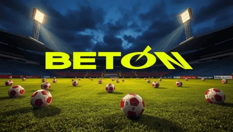 Брендова графіка BETON на тлі стадіону